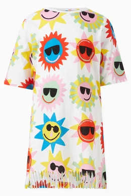Buy Stella McCartney Multicolour Sun Print T Shirt Dress in Cotton
