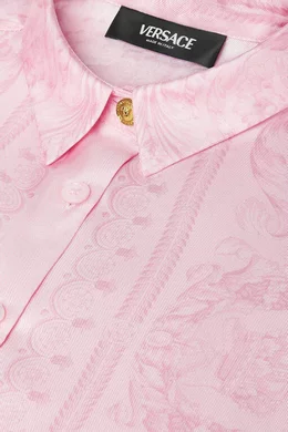 Versace Barocco Silk Button-Up Shirt