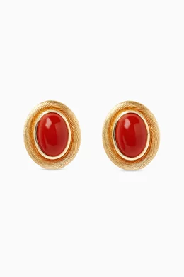 Buy Christian Dior Pre Loved Gold 1980s Vintage Faux Coral Clip