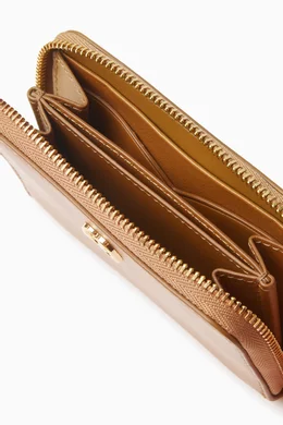 Buy Bally Brown Emblem Coin Purse in Calfskin Leather for Women in