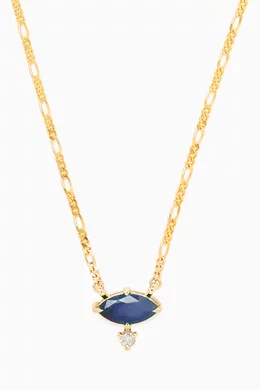 Buy STONE AND STRAND Blue Marquise Sapphire Pendent