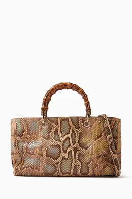 Buy Gucci Pre Loved Multicolour Bamboo Shopper Tote Bag in