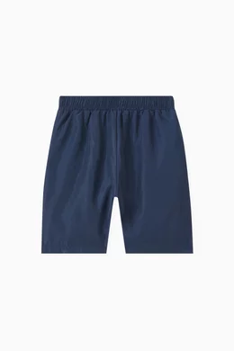 Kenzo Kids logo-print track shorts - Blue