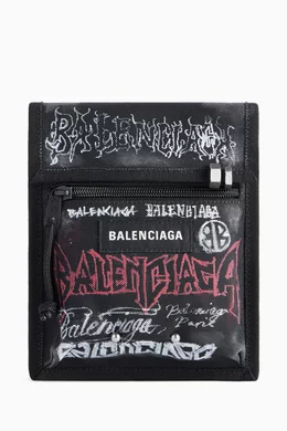 Balenciaga graffiti pouch bag on sale