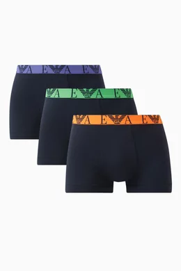 Buy Emporio Armani Black T39 Logo Boxer Briefs in Stretch-cotton, Set of 3  for Men in Saudi