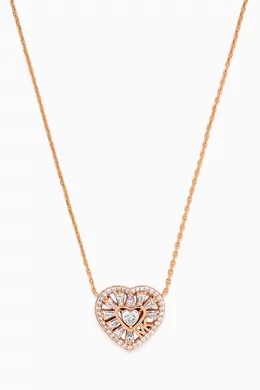 Buy Michael Kors Rose Gold Premium Heart Necklace in 4kt Rose Gold