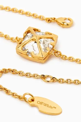 Off-White Arrow crystal-embellished chain bracelet - Gold