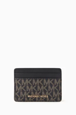 Jet set small leather card case store