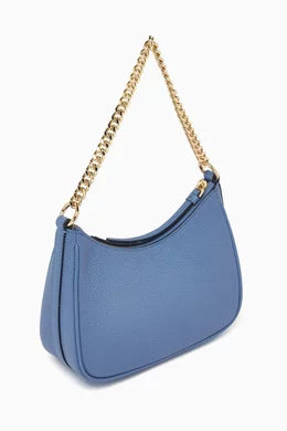 Buy Michael Kors Blue Small Jet Set Charm Shoulder Bag in