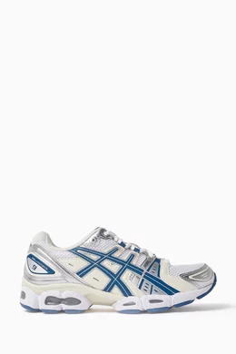 Buy Asics White Gel Nimbus 9 Sneakers in Mesh for Women in Saudi