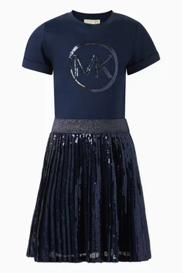 Michael kors blue sequin dress top