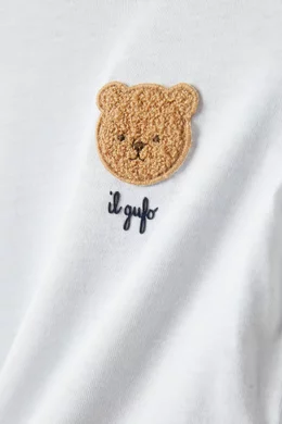 Il Gufo teddy-bear print T-shirt - White