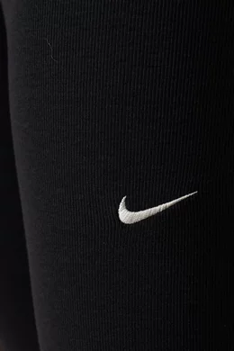 Buy Nike Black Chill-knit Flared Leggings in Poly-blend for Women
