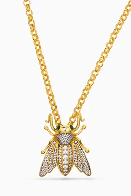 Gold plated bee shop necklace