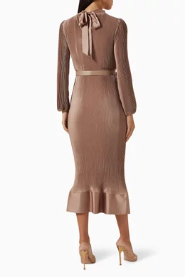 Peplum hem outlet midi dress