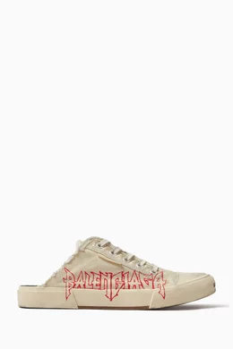 Buy Balenciaga White Patis Metal Mule Sneakers in Cotton canvas
