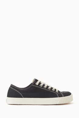 Buy Maison Margiela Black Tabi Sneakers in Canvas for Women in