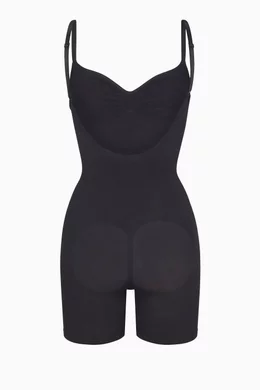 Buy SKIMS Black Seamless Sculpt Low-back Mid-thigh Bodysuit for