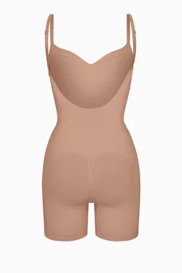 Buy SKIMS Brown Seamless Sculpt Low-back Mid-thigh Bodysuit for