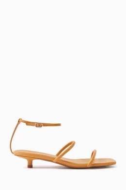 Leather kitten heel sandals top