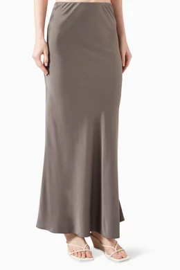 Grey bias cut skirt new arrivals
