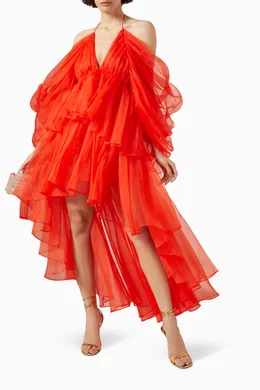 ZIMMERMANN Natura silk dress - Red