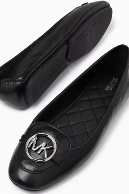 Buy Michael Kors Black Lillie Moccasins in Leather for Women in