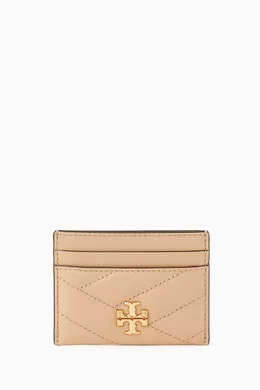 Buy Tory Burch Neutral Kira Chevron Card Case in Quilted Leather