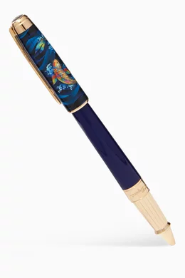 Buy S. T. Dupont Blue Eternity Koi Fish Rollerball Pen in Metal Online for  Men