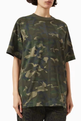 Buy Marc Jacobs Green Camo Oversized T-shirt in Cotton for