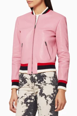 Pink gucci bomber jacket new arrivals
