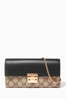 Buy Gucci Multicolour GG Supreme Padlock Continental Wallet For Women Online Ounass Saudi