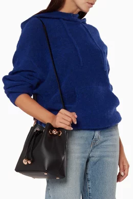 Buy Sophia Webster Black Black Romy Leather Mini Bucket Bag For Women Online Ounass Saudi