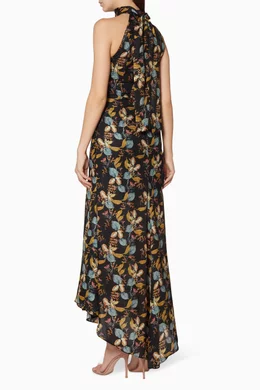 Nicholas ava floral tie neck maxi deals