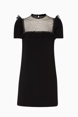 Buy Miu Miu Black Black Sequin & Bead-Mesh Mini Dress For Women Online |  Ounass Saudi