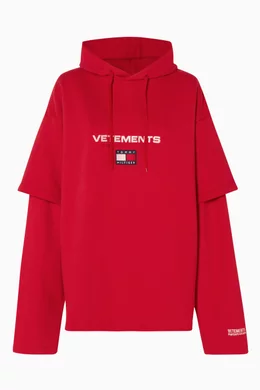 Vetements double sleeve hoodie cheap