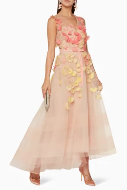 Ball Gown Marchesa 3d Floral Gown Buy Marchesa Notte Pink Pastel