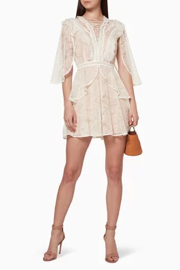Buy Acler Neutral Cream Marlow Peplum Dress For Women Online Ounass Saudi