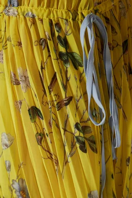 Self portrait yellow floral dress top