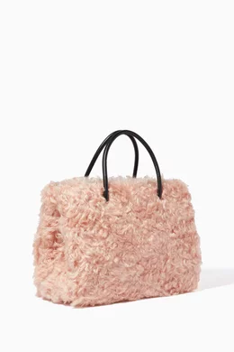 Buy Moschino Pink Pastel Pink Small East West Mohair Tote Bag For Women Online Ounass Saudi