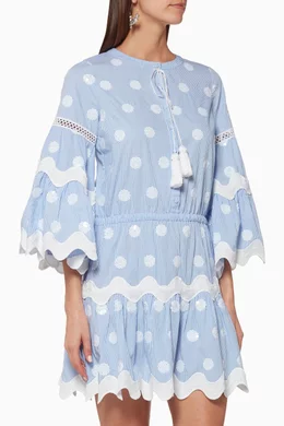 alexis blue and white dress Misty Stripe The Blue Wave print is coastal enough to stand on its own  keep accessories minimal and let the hand Buy Alexis Blue White &