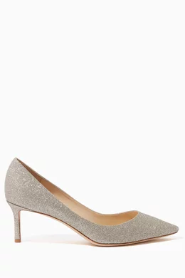 Buy Jimmy Choo Neutral Romy 60 Dusty Glitter Pumps For Women
