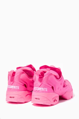 Buy Vetements Pink Vetements X Reebok Fluorescent Pink Instapump Fury Sneakers For Women Online Ounass Saudi
