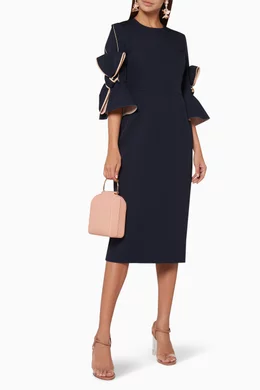 Roksanda lavete bow sleeve dress on sale