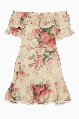 Laelia frill tier short dress hotsell