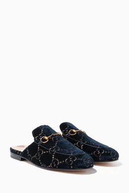 Gucci slippers blue outlet