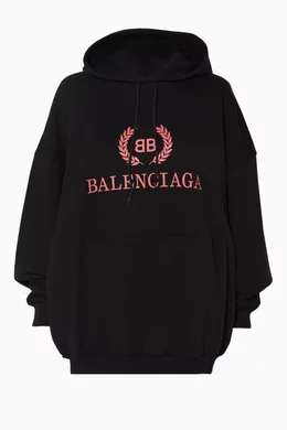 Buy Balenciaga Black Black BB Crown Logo Hooded Sweatshirt For Women Online Ounass Saudi