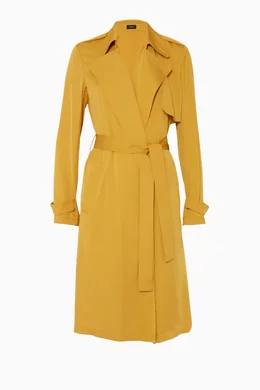 Theory silk trench coat sale