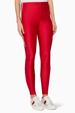 Buy Gucci Multicolour Red Gucci Logo Leggings For Women Online Ounass Saudi