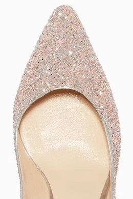 Buy Jimmy Choo Pink Viola Mix Romy 85 Speckled Glitter Pumps For Women Online Ounass Saudi
